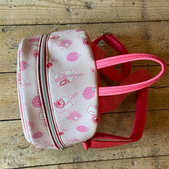 Loungefly Hello Kitty Sanrio Strawberry Milk Mini Backpack Pink - Picture 4 of 13
